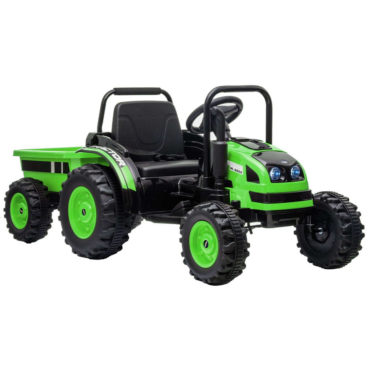 Outdoortoys Kids Electric Ride On Tractor with Tipper Trailer