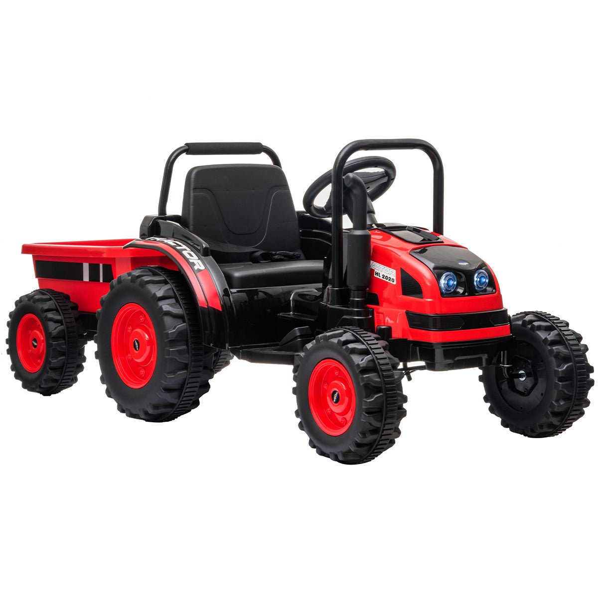 Outdoortoys Kids Electric Ride On Tractor with Tipper Trailer