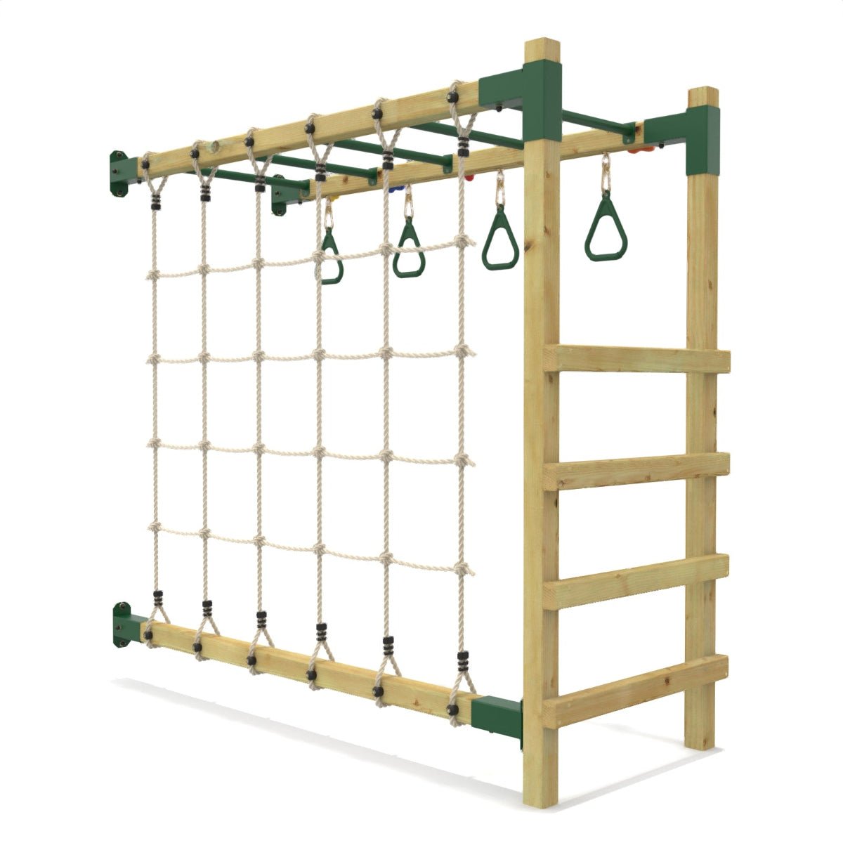 OutdoorToys Climbing Frame Monkey Bars with Ninja Climbing Add On