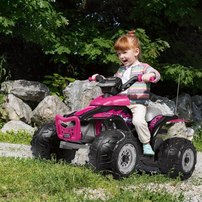 Peg Perego Corral T-Rex Kids Electrical Quad Bike - Pink