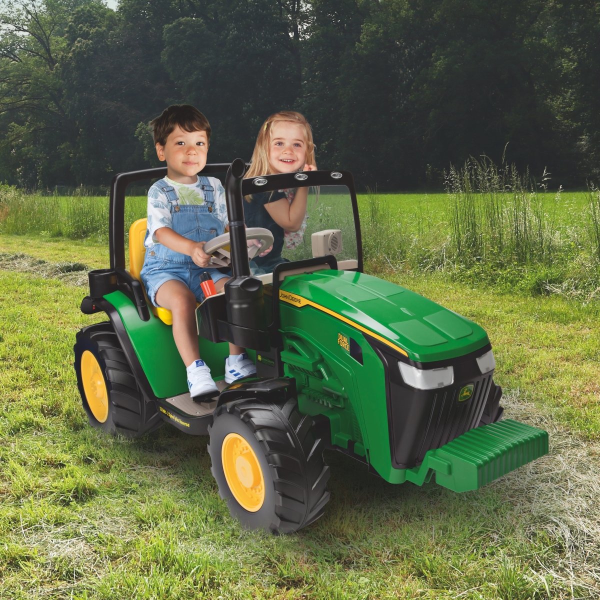 Peg Perego John Deere Dual Force Kids Ride On Tractor