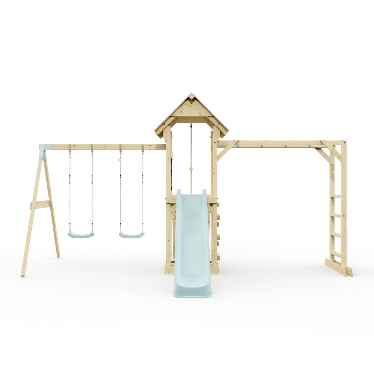 Polarplay Climbing Frame with Double Swing, Monkey Bars and Slide - Oerebro