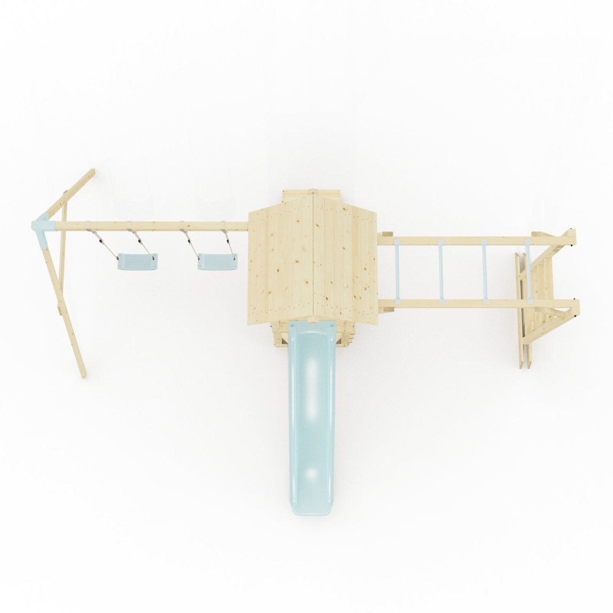 Polarplay Climbing Frame with Double Swing, Monkey Bars and Slide - Oerebro