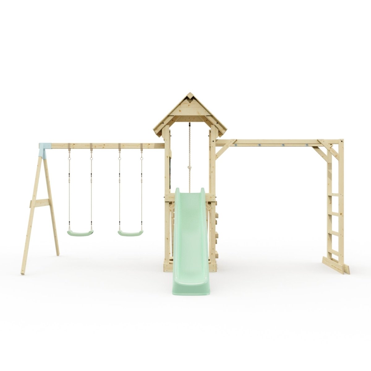 Polarplay Climbing Frame with Double Swing, Monkey Bars and Slide - Oerebro