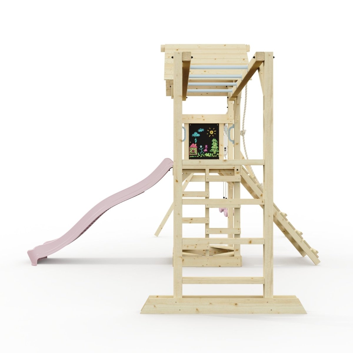 Polarplay Climbing Frame with Double Swing, Monkey Bars and Slide - Oerebro