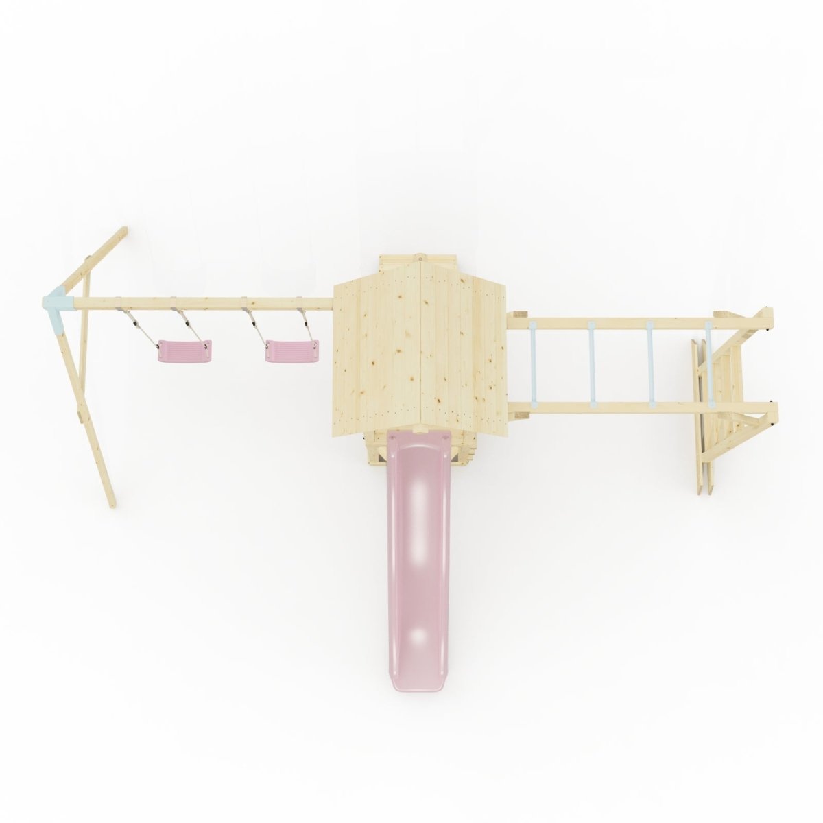 Polarplay Climbing Frame with Double Swing, Monkey Bars and Slide - Oerebro