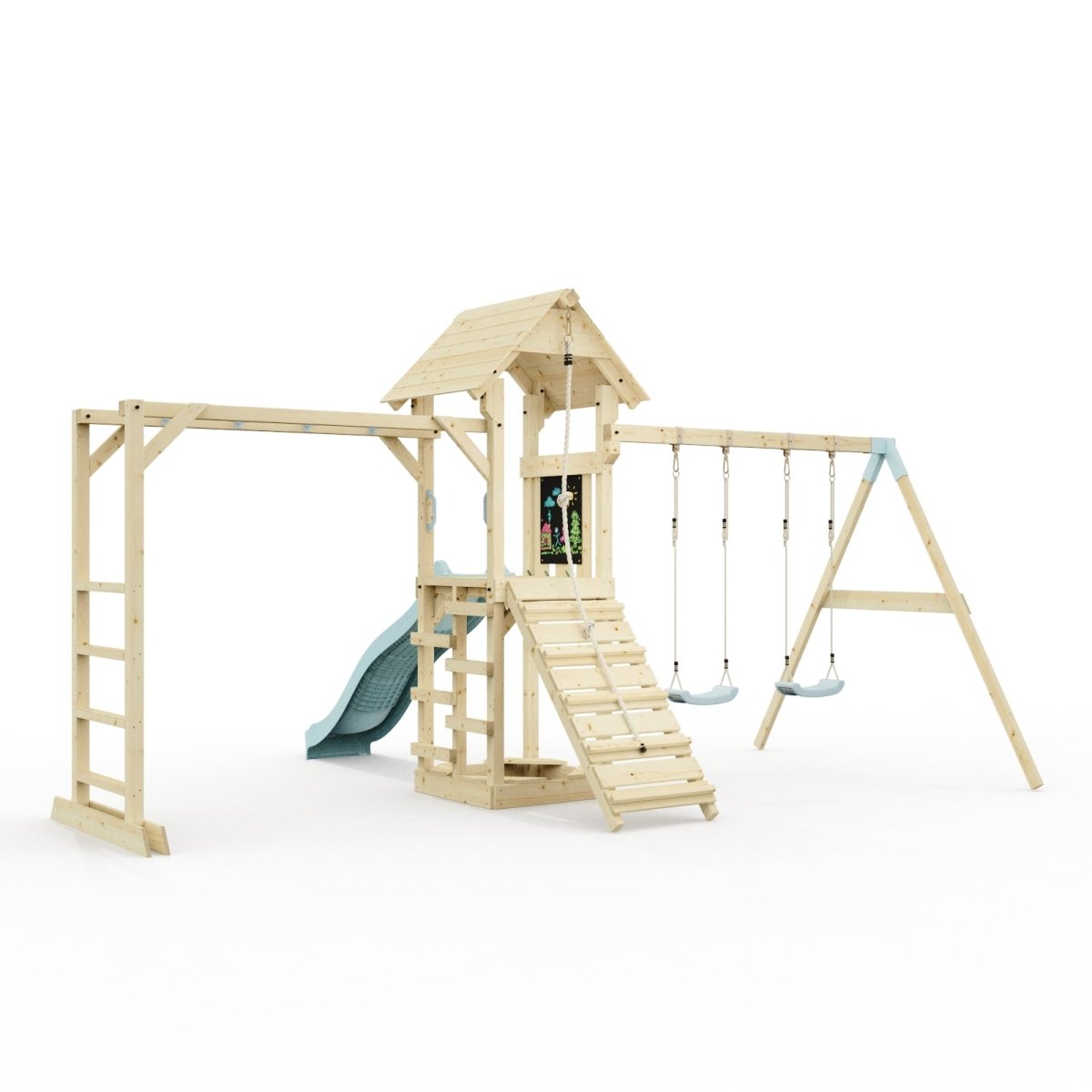 Polarplay Climbing Frame with Double Swing, Monkey Bars and Slide - Oerebro