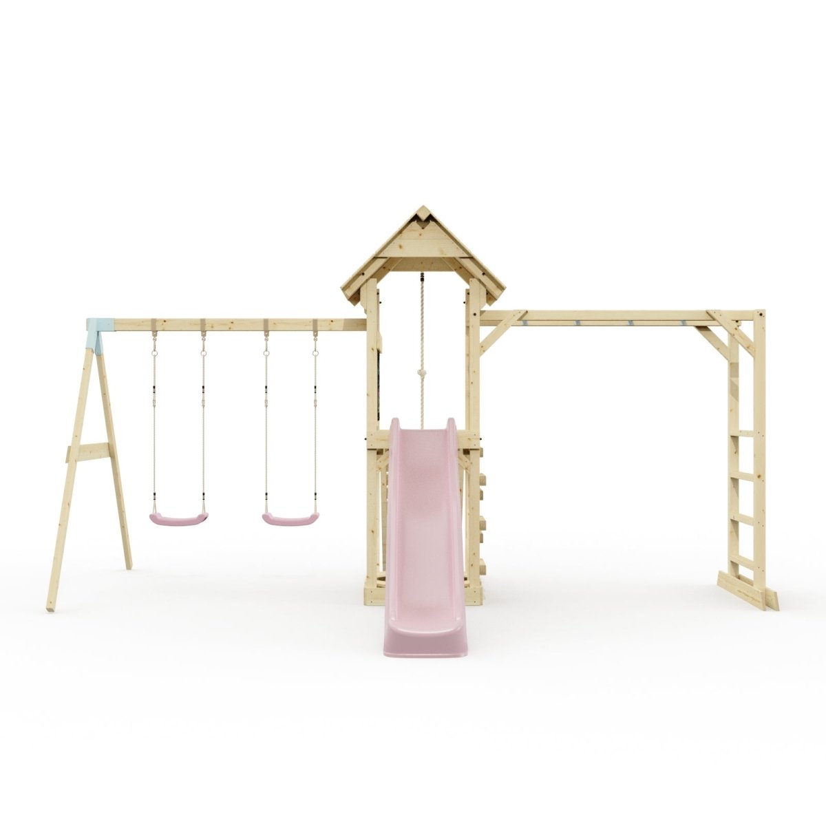 Polarplay Climbing Frame with Double Swing, Monkey Bars and Slide - Oerebro