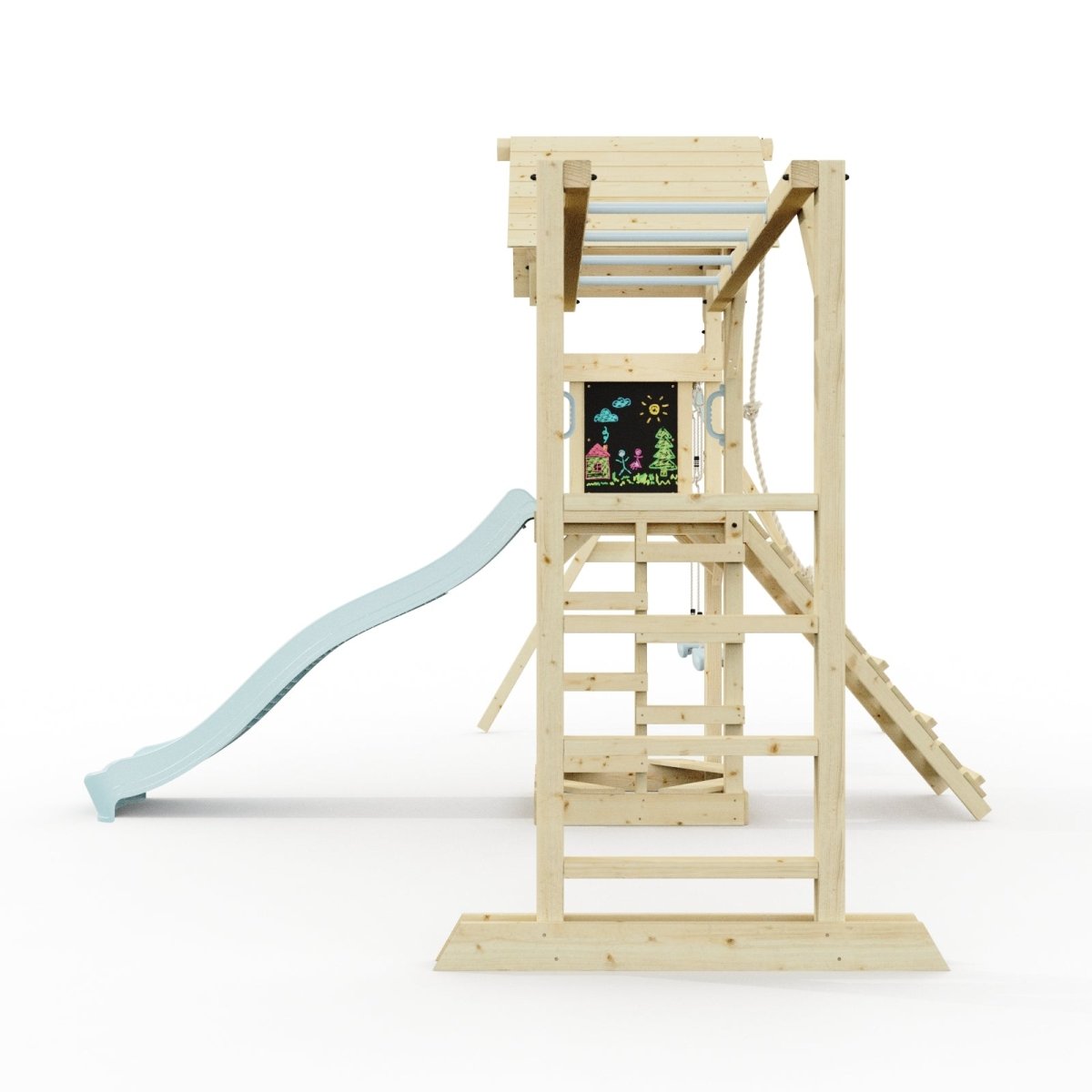 Polarplay Climbing Frame with Double Swing, Monkey Bars and Slide - Oerebro