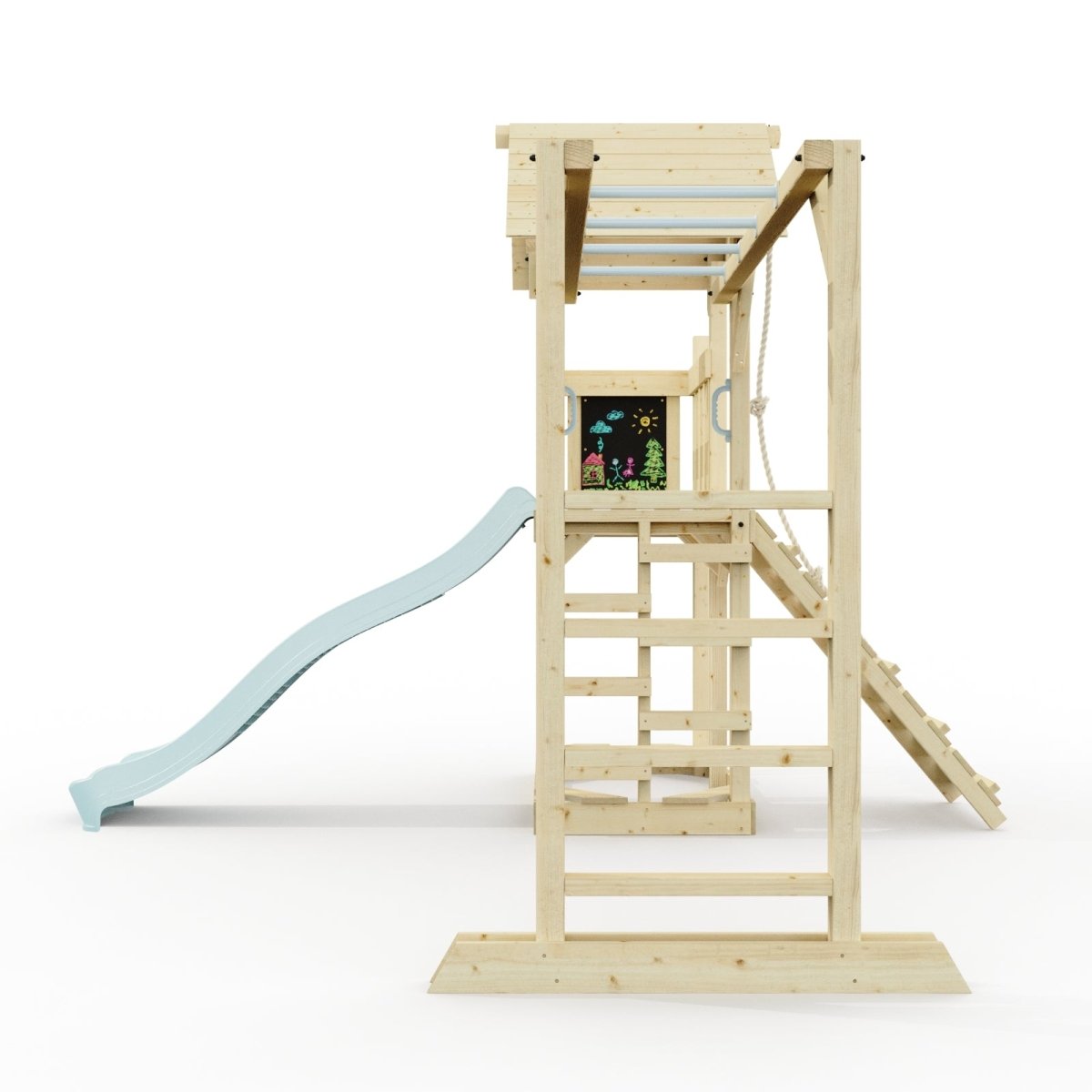 Polarplay Climbing Frame with Extended Tower, Monkey Bars and Slide - Karlskrona