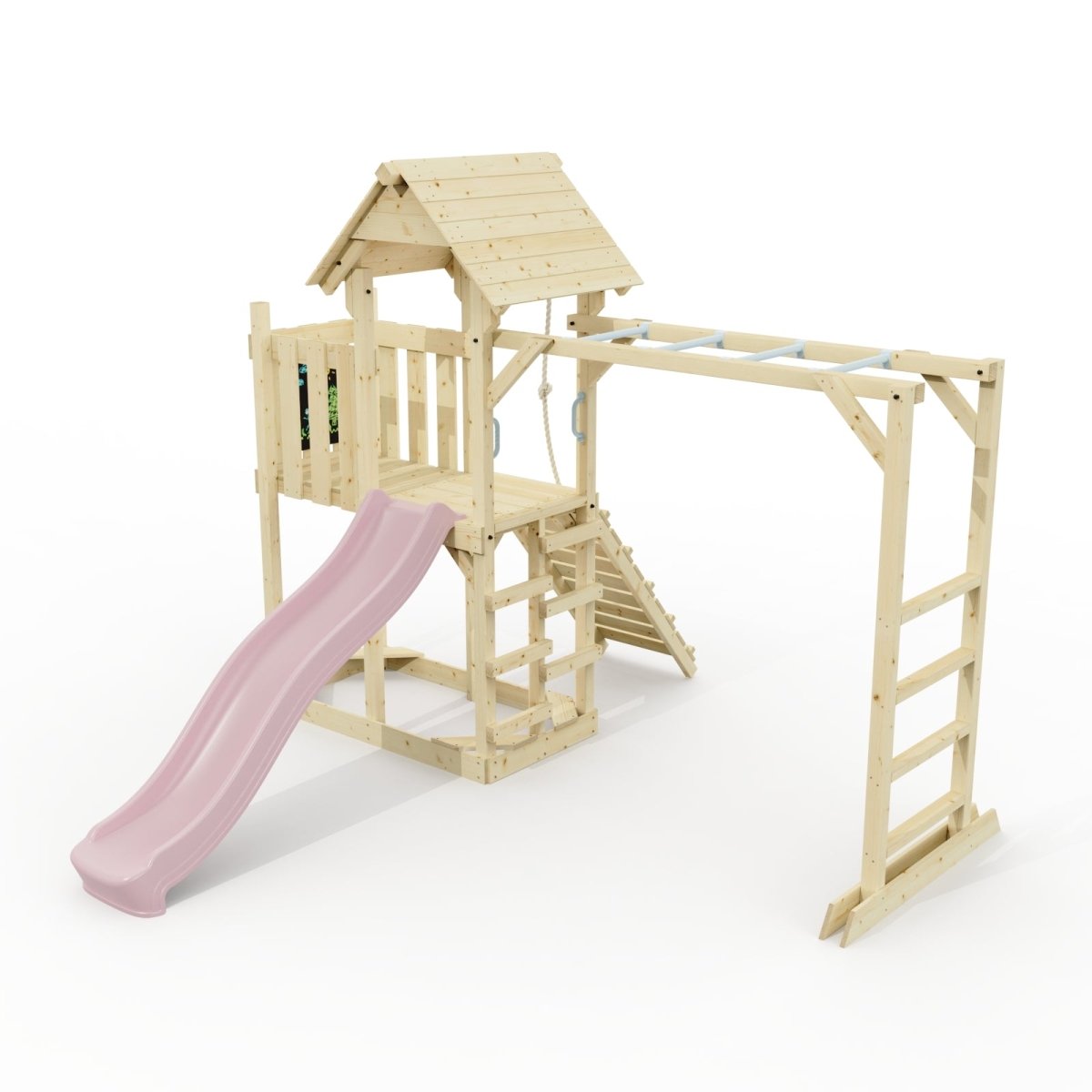 Polarplay Climbing Frame with Extended Tower, Monkey Bars and Slide - Karlskrona