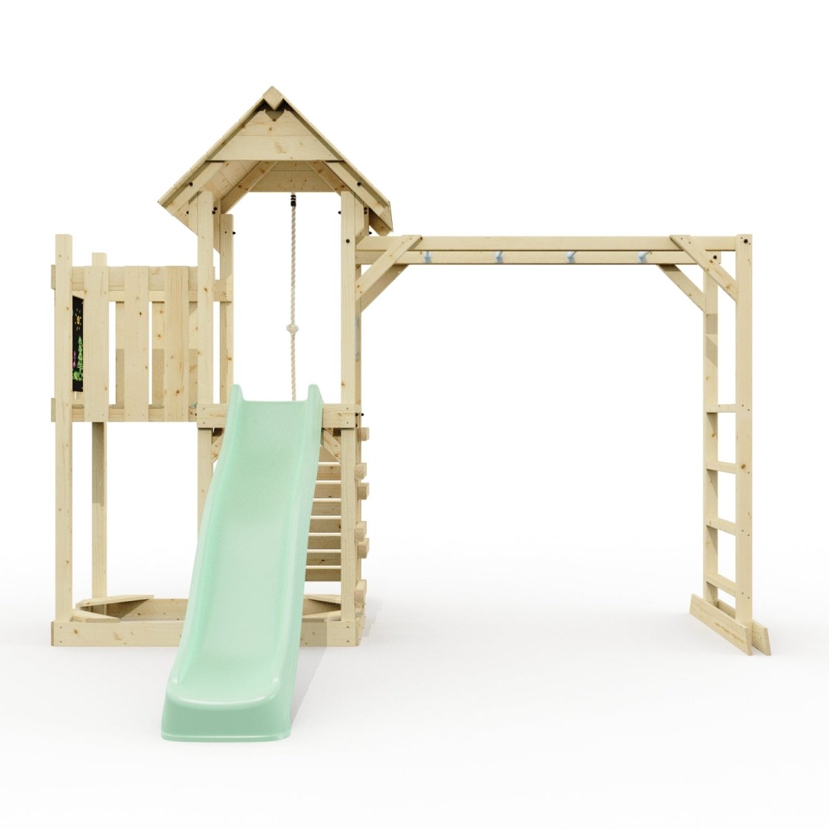 Polarplay Climbing Frame with Extended Tower, Monkey Bars and Slide - Karlskrona