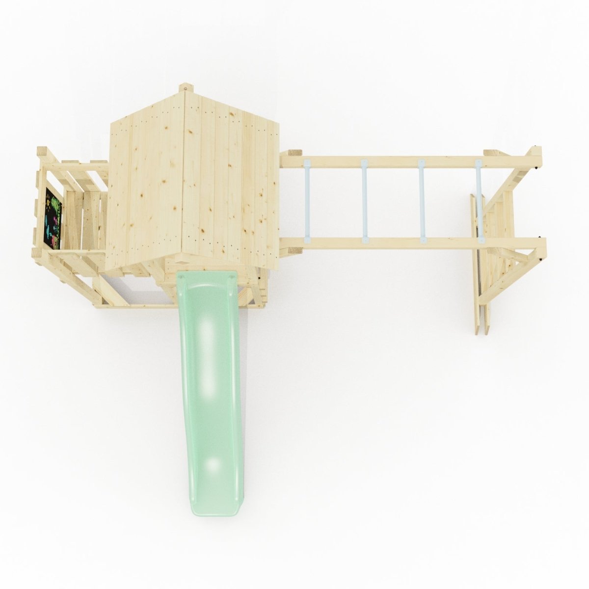 Polarplay Climbing Frame with Extended Tower, Monkey Bars and Slide - Karlskrona