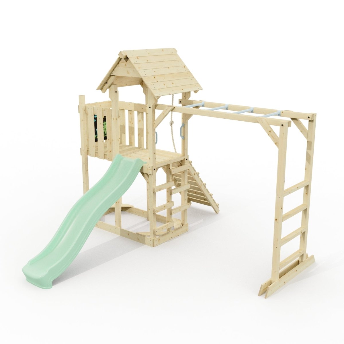 Polarplay Climbing Frame with Extended Tower, Monkey Bars and Slide - Karlskrona