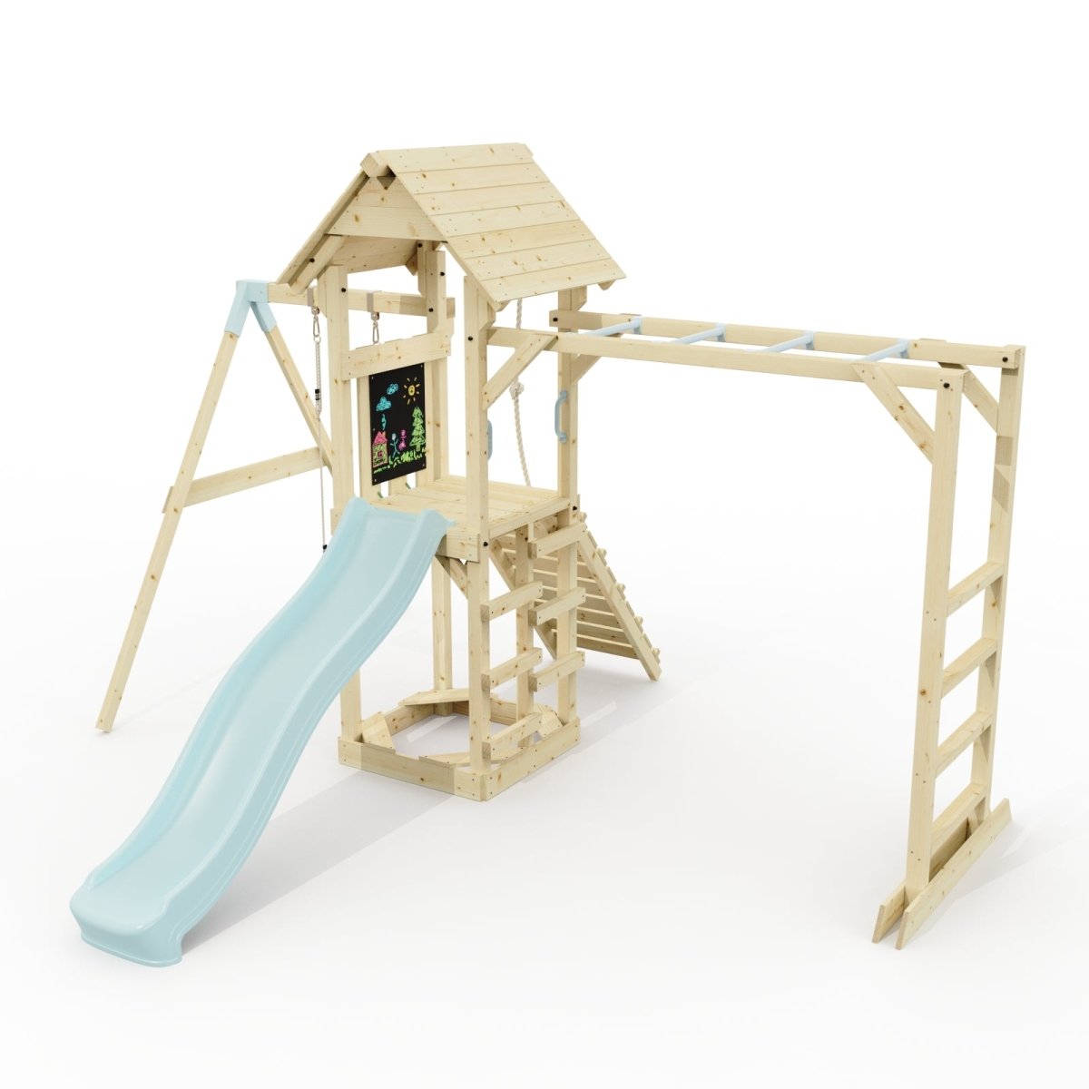Polarplay Climbing Frame with Single Swing, Monkey Bars and Slide - Malmoe