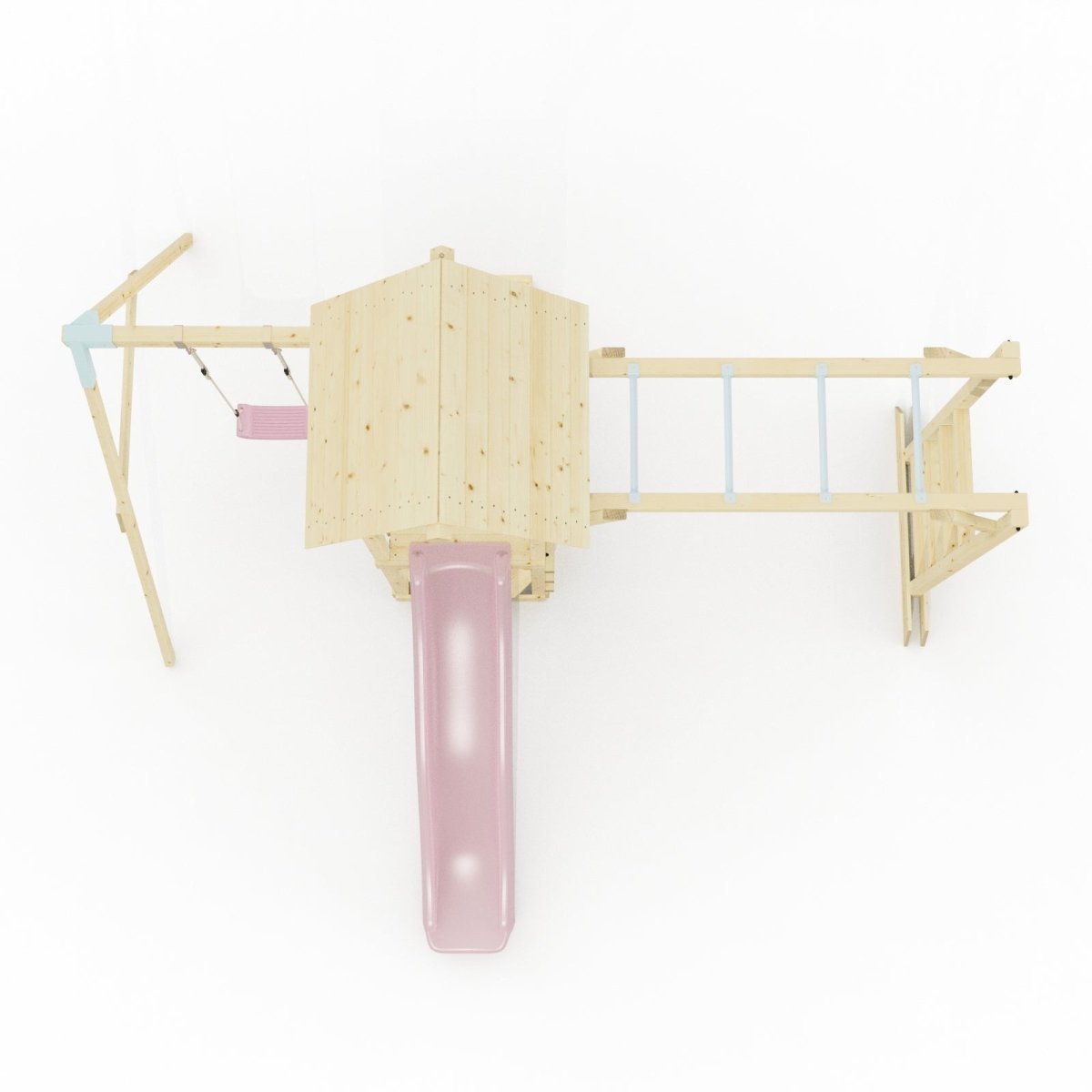 Polarplay Climbing Frame with Single Swing, Monkey Bars and Slide - Malmoe