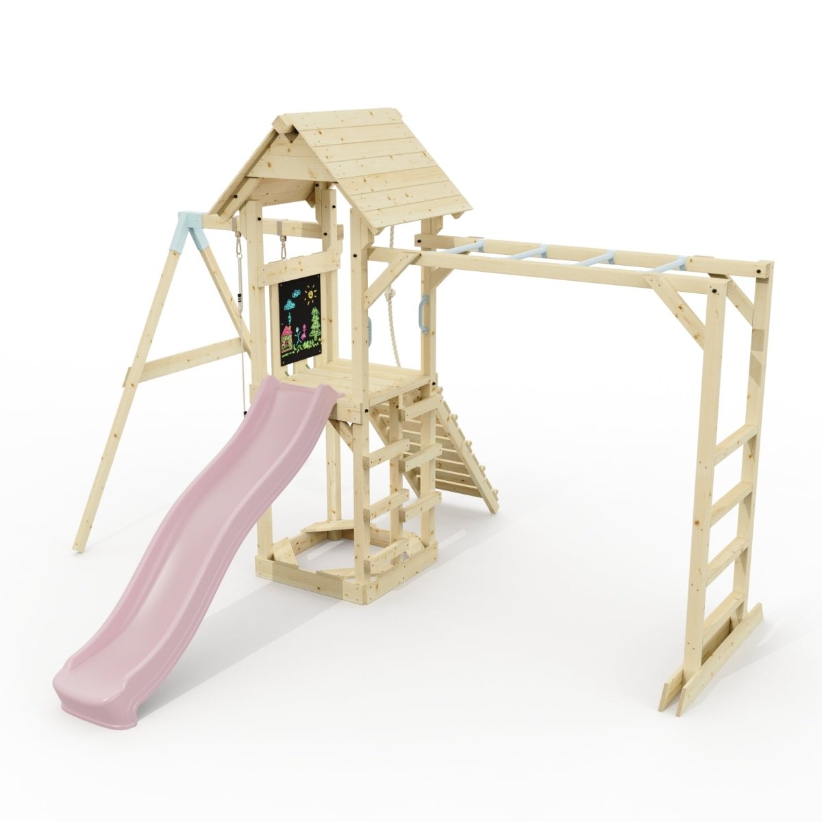 Polarplay Climbing Frame with Single Swing, Monkey Bars and Slide - Malmoe