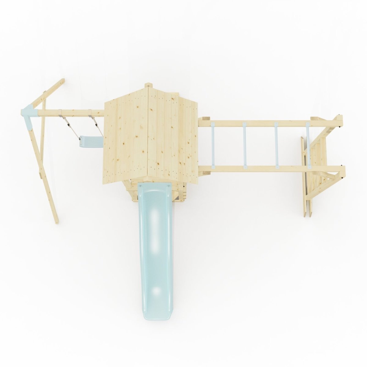 Polarplay Climbing Frame with Single Swing, Monkey Bars and Slide - Malmoe