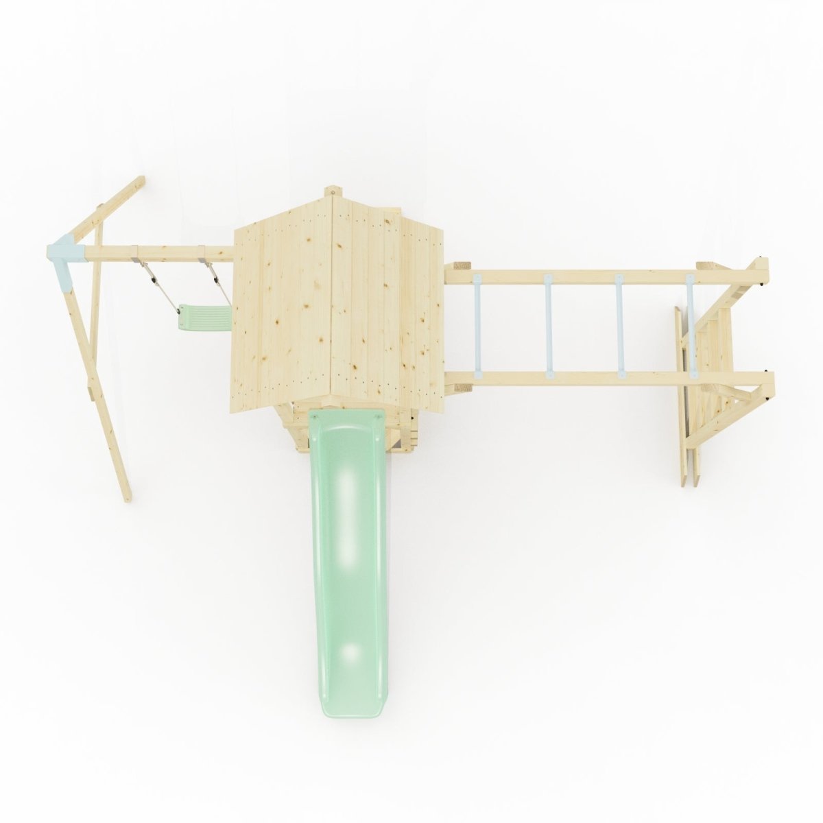 Polarplay Climbing Frame with Single Swing, Monkey Bars and Slide - Malmoe
