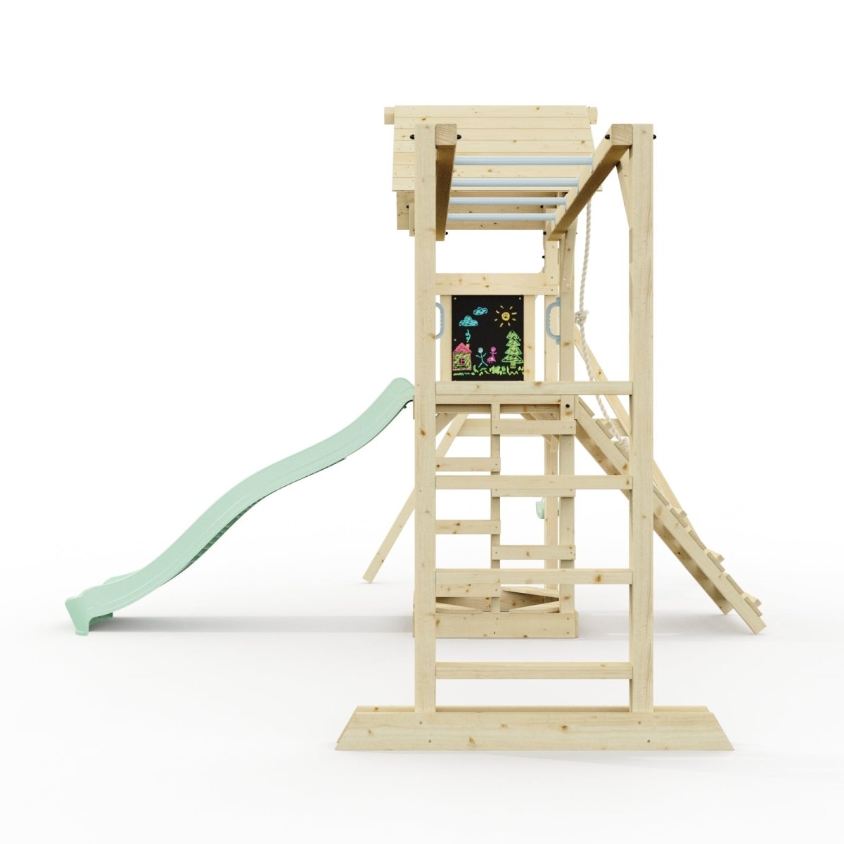 Polarplay Climbing Frame with Single Swing, Monkey Bars and Slide - Malmoe