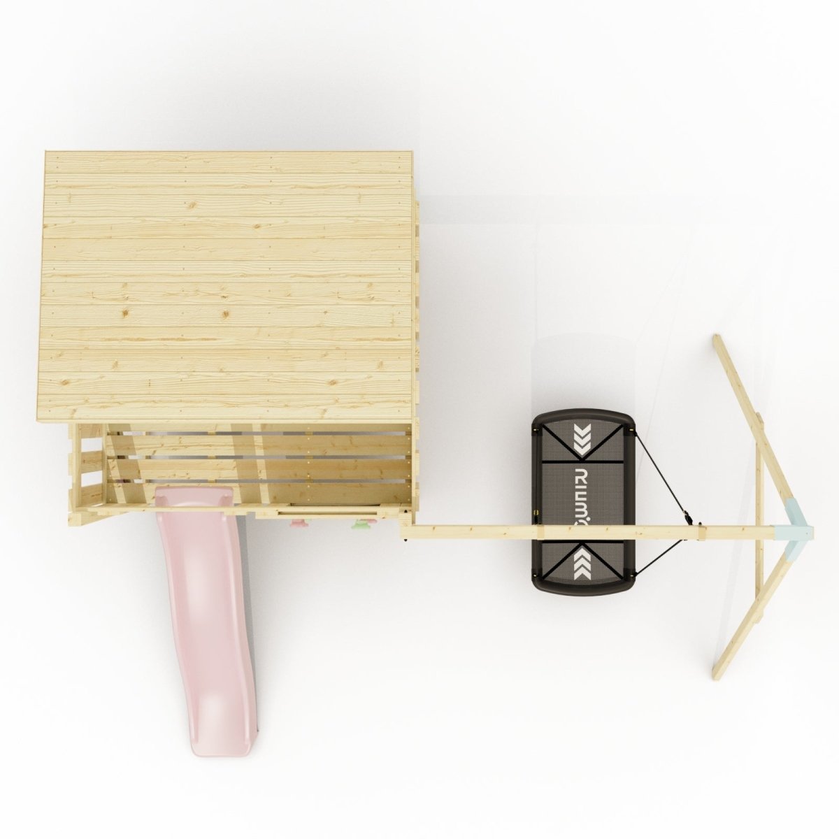 PolarPlay Climbing Platform and Playhouse with Single Swing - Nils