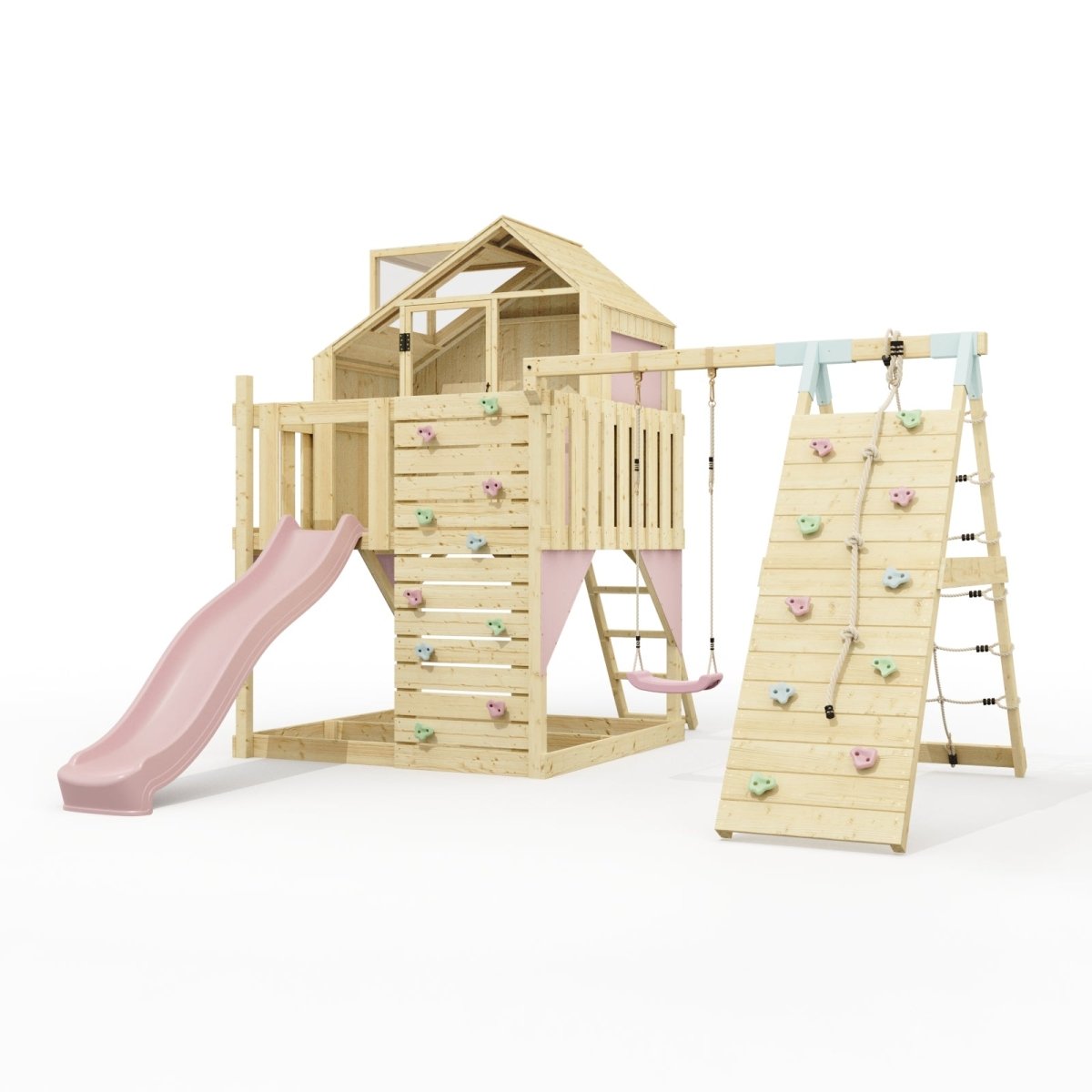 PolarPlay Kids Climbing Tower & Playhouse - Climb & Swing Ragna Rose