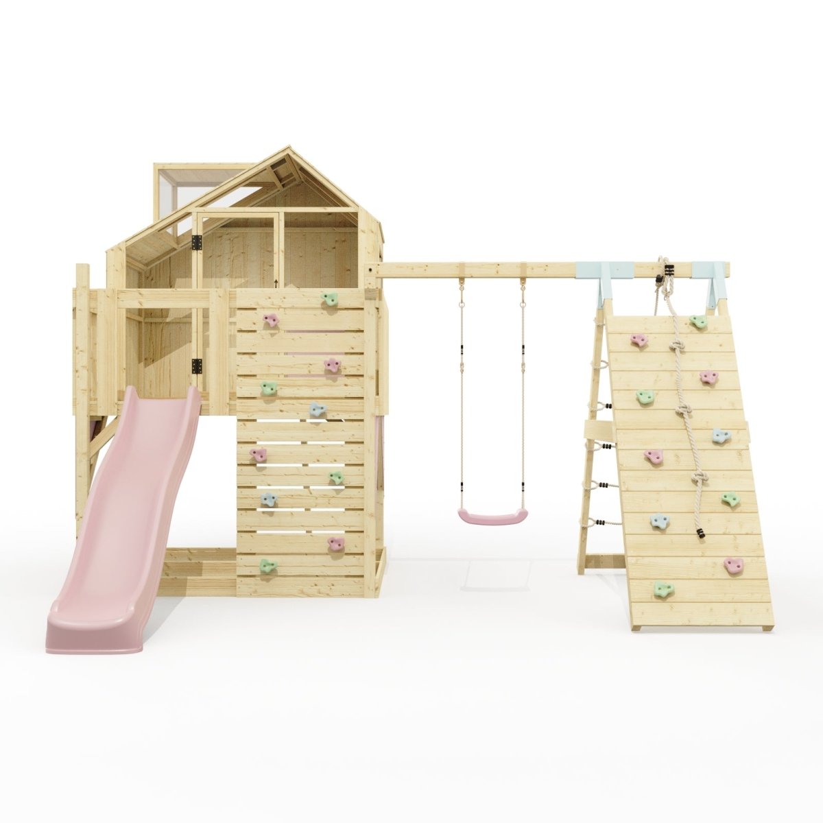 PolarPlay Kids Climbing Tower & Playhouse - Climb & Swing Ragna Rose