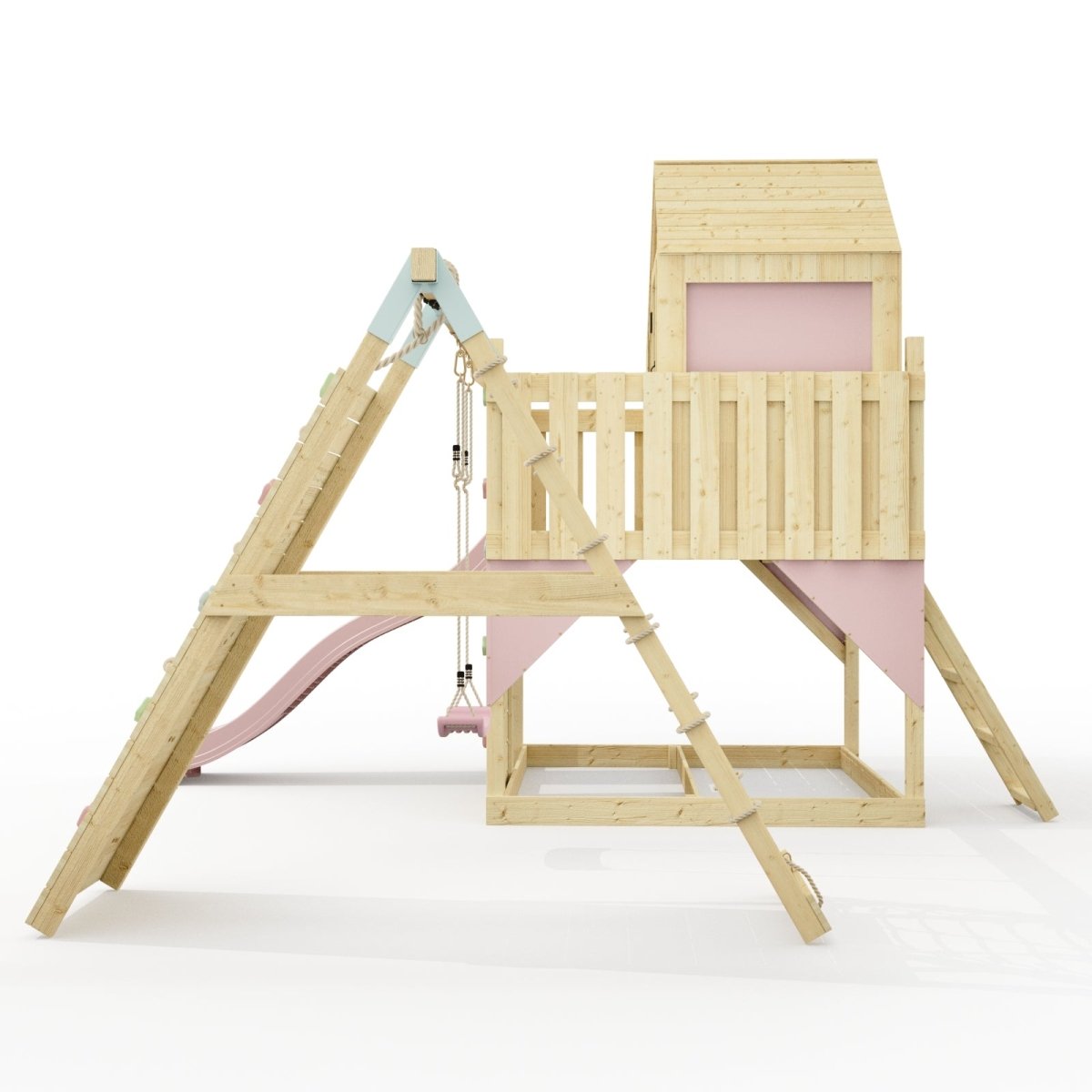PolarPlay Kids Climbing Tower & Playhouse - Climb & Swing Ragna Rose