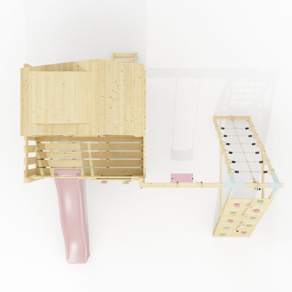PolarPlay Kids Climbing Tower & Playhouse - Climb & Swing Ragna Rose
