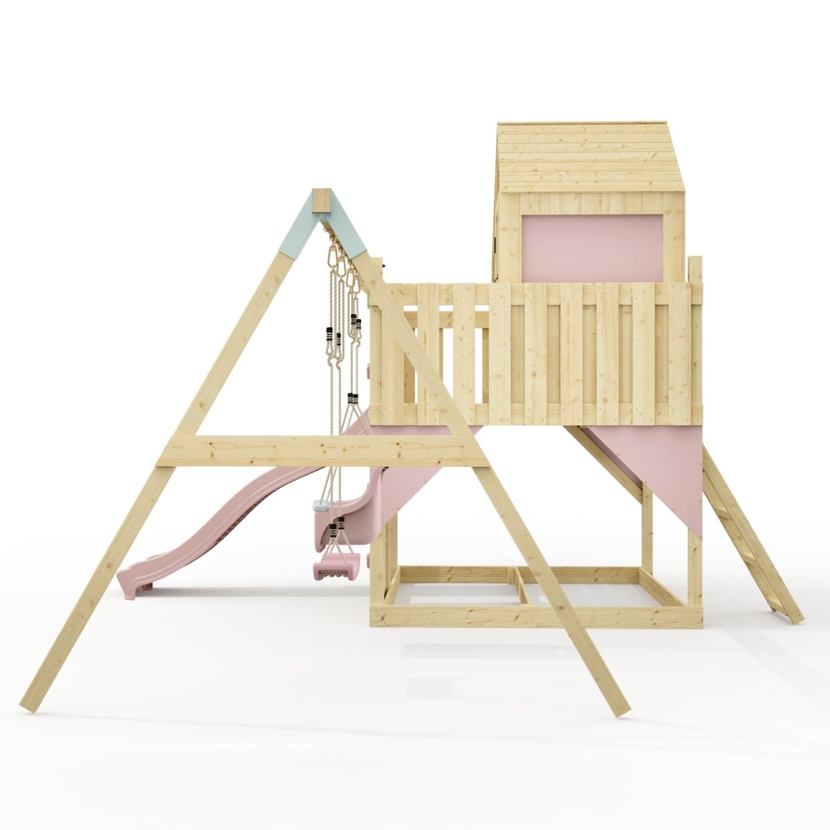 PolarPlay Kids Climbing Tower & Playhouse - Swing Saga Rose