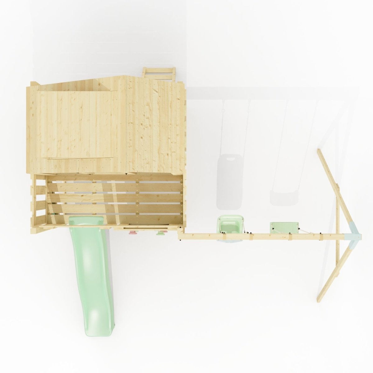 PolarPlay Kids Climbing Tower & Playhouse - Swing Saga Sage