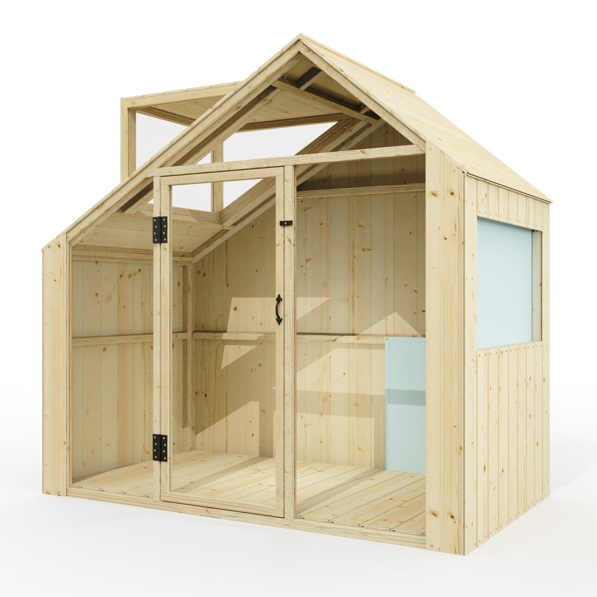 PolarPlay Kids Scandinavian Style Wooden Playhouse - Asta Mist