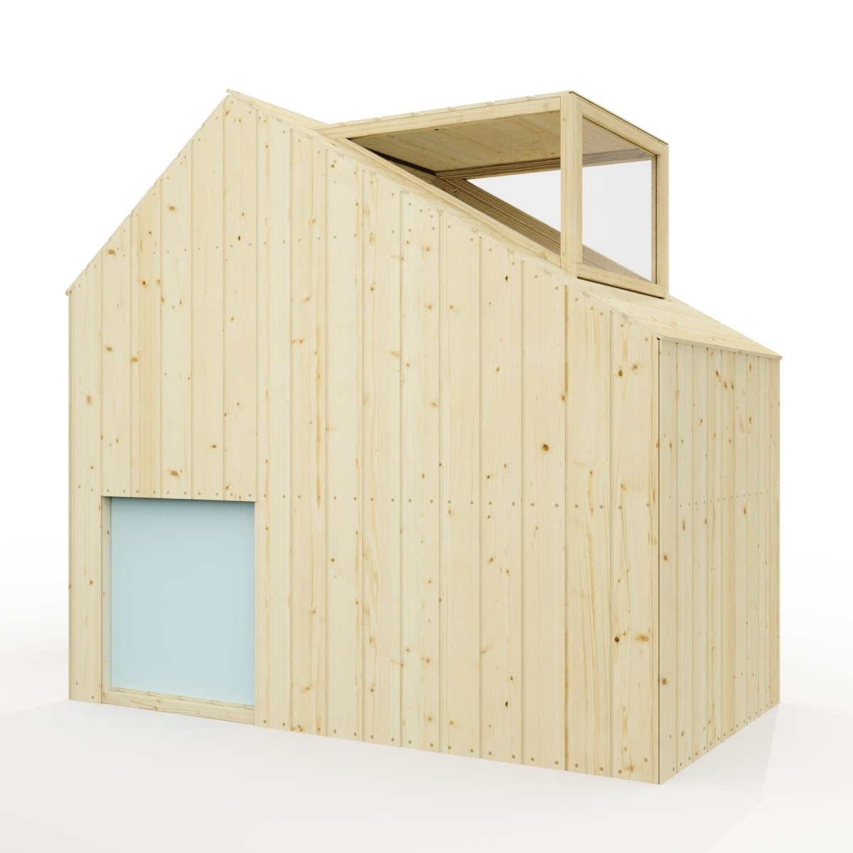 PolarPlay Kids Scandinavian Style Wooden Playhouse - Asta Mist