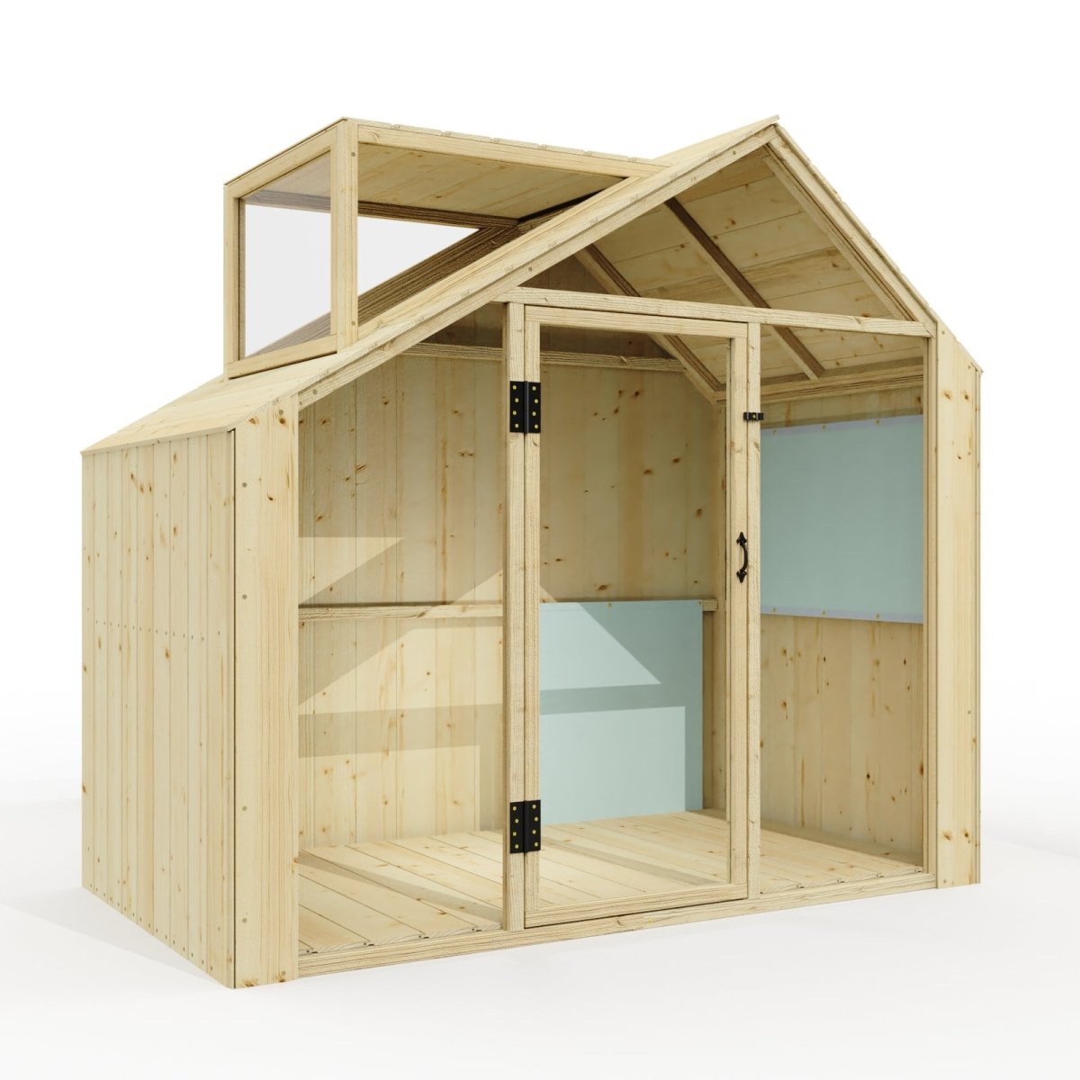PolarPlay Kids Scandinavian Style Wooden Playhouse - Asta Mist