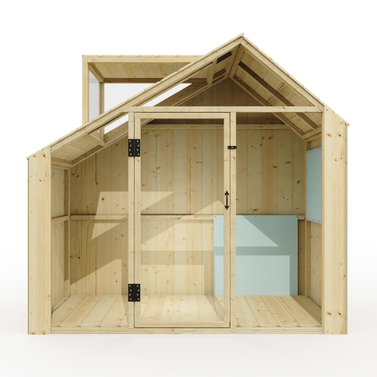 PolarPlay Kids Scandinavian Style Wooden Playhouse - Asta Mist
