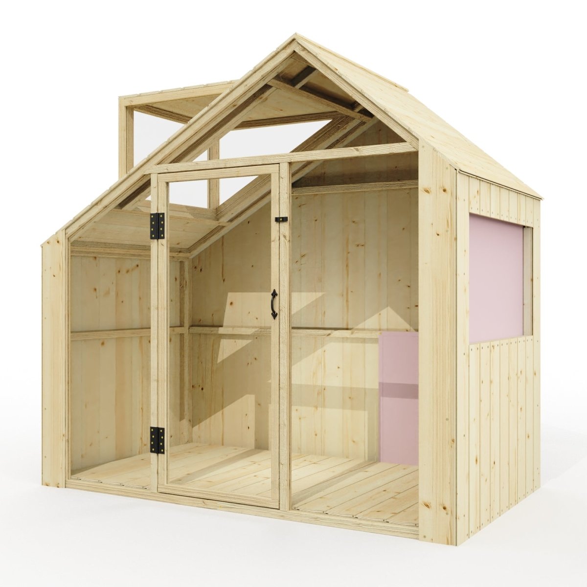 PolarPlay Kids Scandinavian Style Wooden Playhouse - Asta Rose