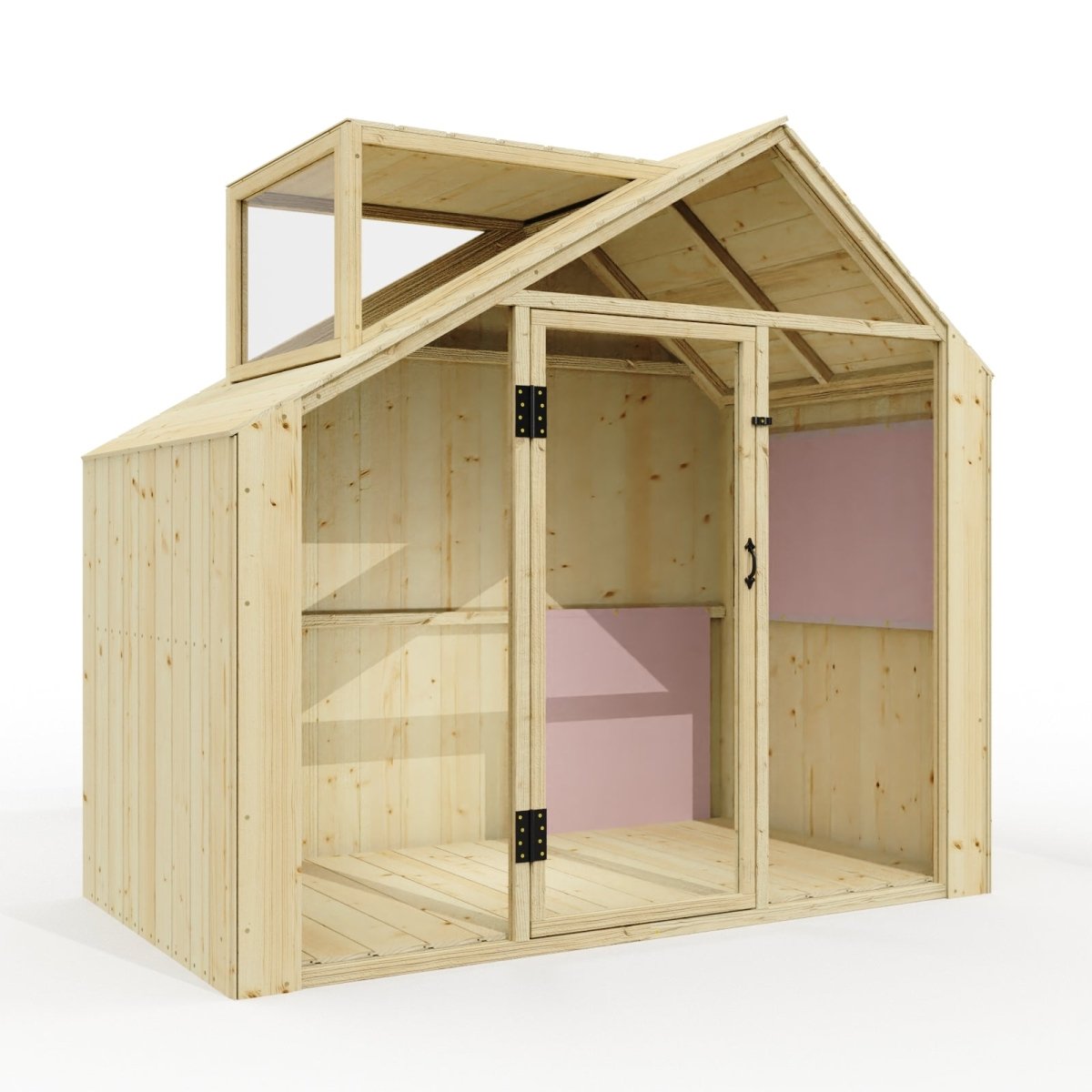 PolarPlay Kids Scandinavian Style Wooden Playhouse - Asta Rose