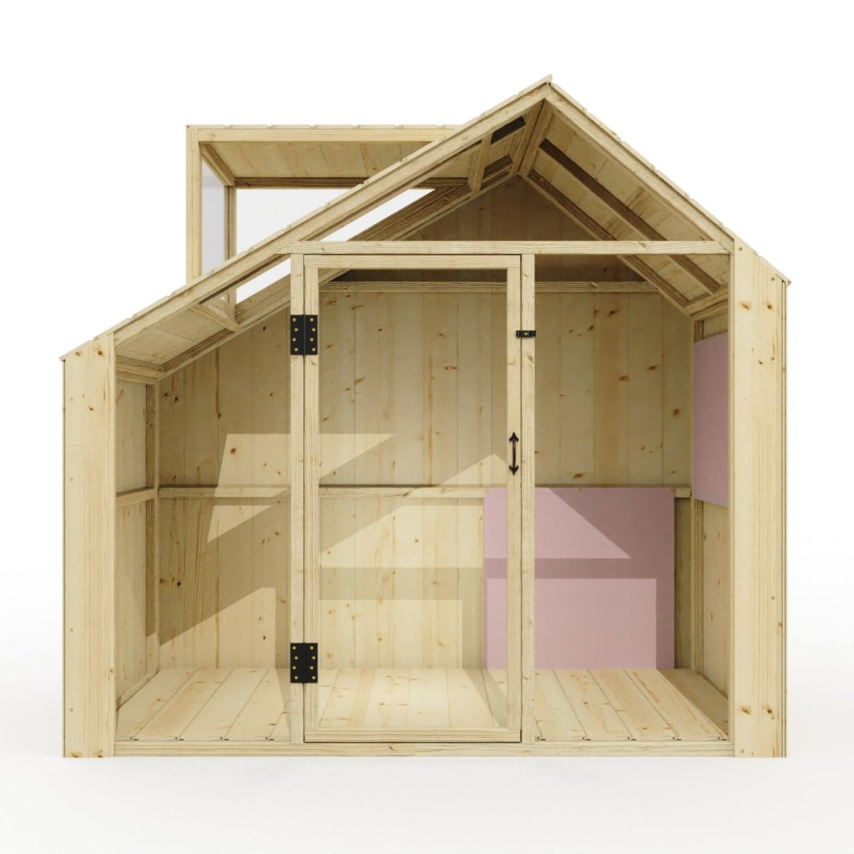 PolarPlay Kids Scandinavian Style Wooden Playhouse - Asta Rose