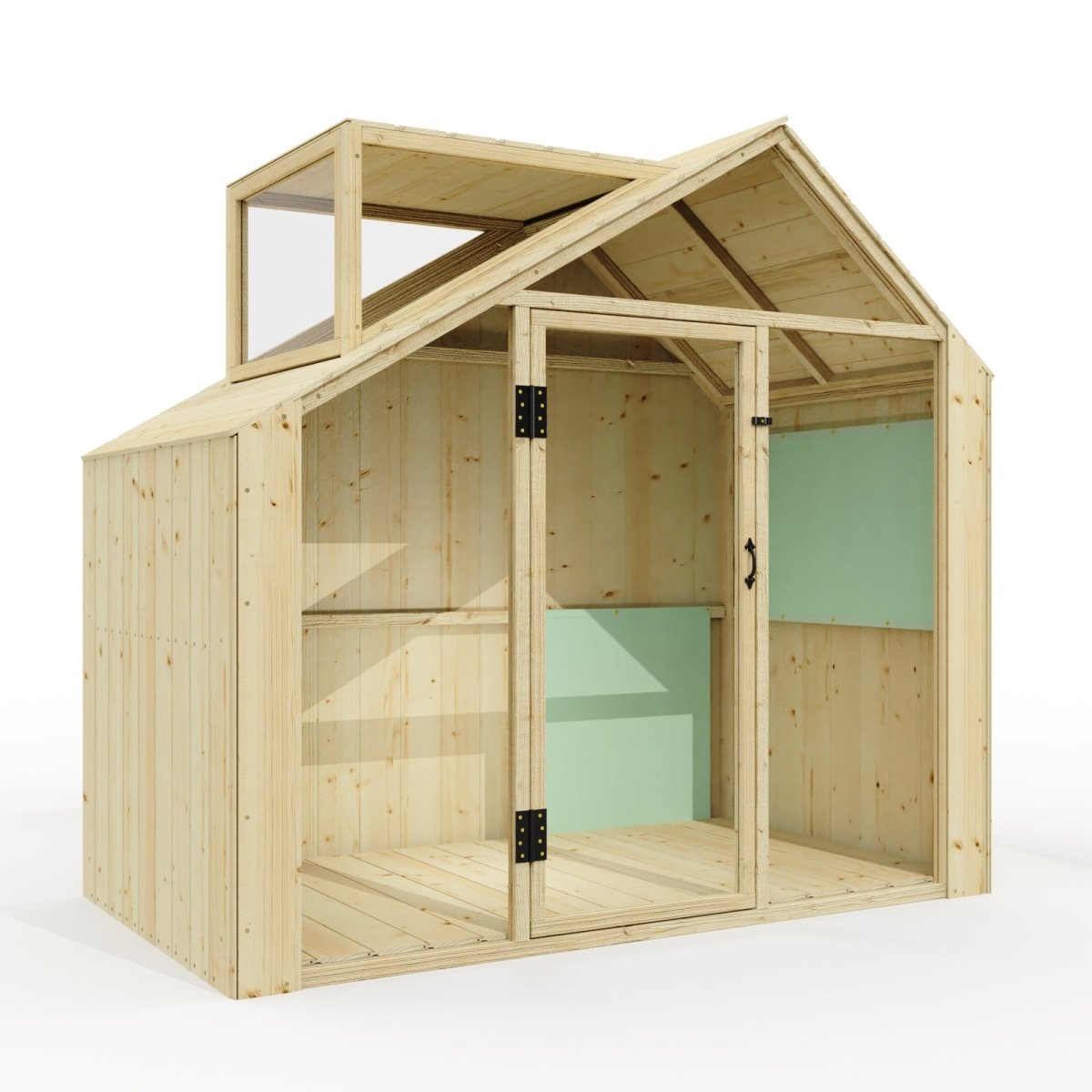 PolarPlay Kids Scandinavian Style Wooden Playhouse - Asta Sage