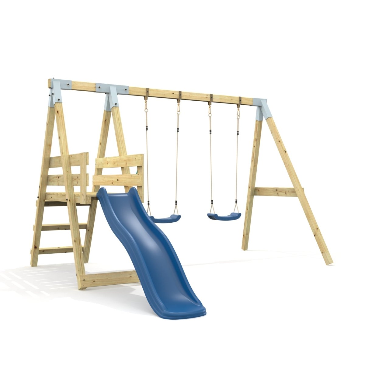PolarPlay Premium Double Swing Set with Slide