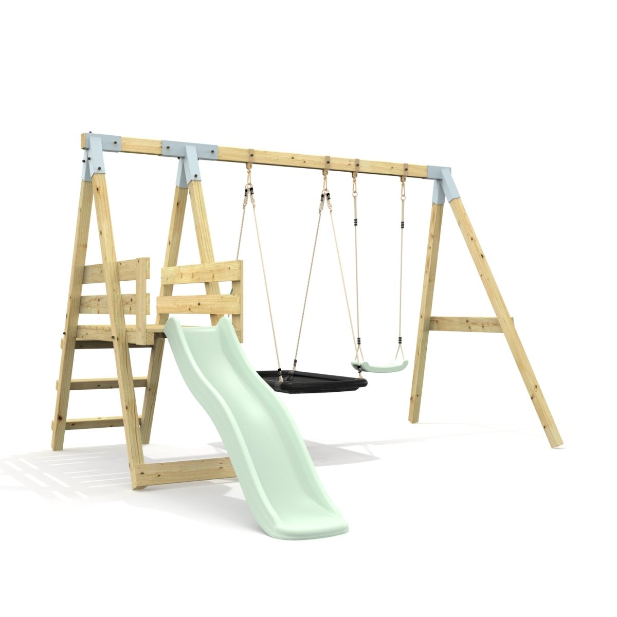 PolarPlay Premium Double Swing Set with Slide