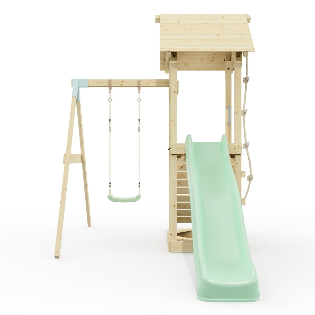 PolarPlay Tower Kids Wooden Climbing Frame - Swing Destin Sage