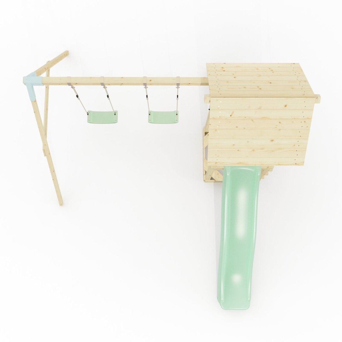 PolarPlay Tower Kids Wooden Climbing Frame - Swing Kari Sage