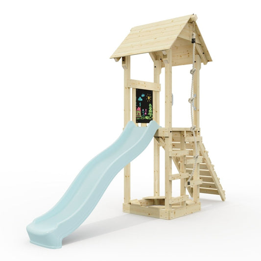 PolarPlay Tower Kids Wooden Climbing Frame - Yarin Mist