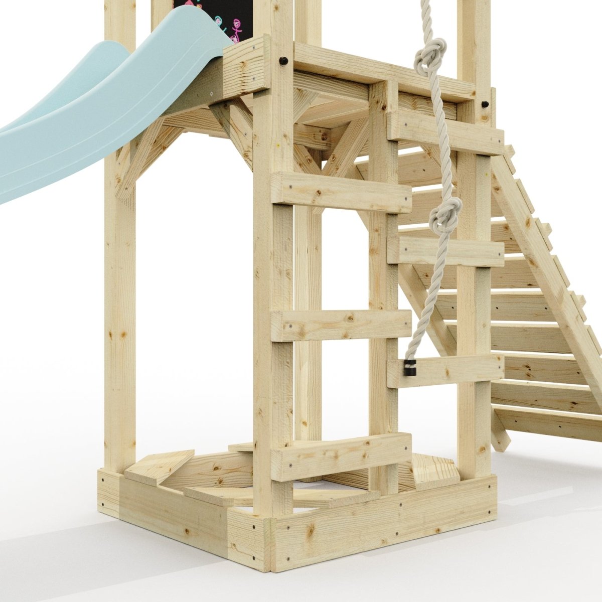 PolarPlay Tower Kids Wooden Climbing Frame - Yarin Mist