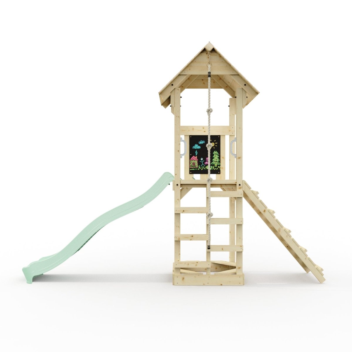 PolarPlay Tower Kids Wooden Climbing Frame - Yarin Sage