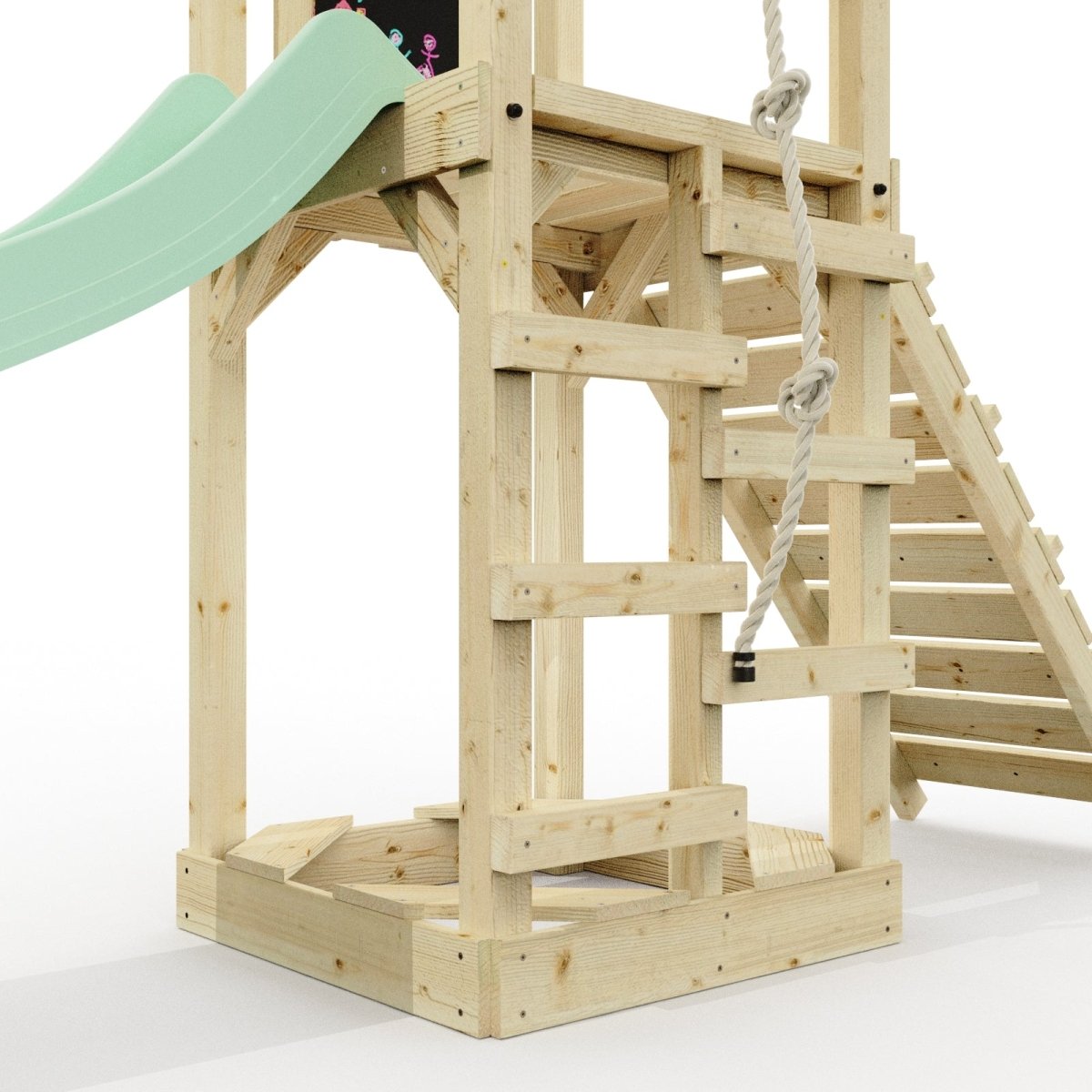 PolarPlay Tower Kids Wooden Climbing Frame - Yarin Sage