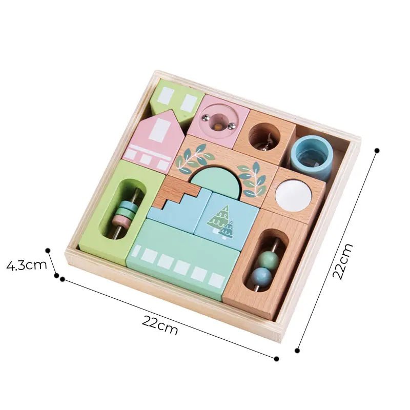PolarPlay Wooden Music Stacking Wooden Block Set