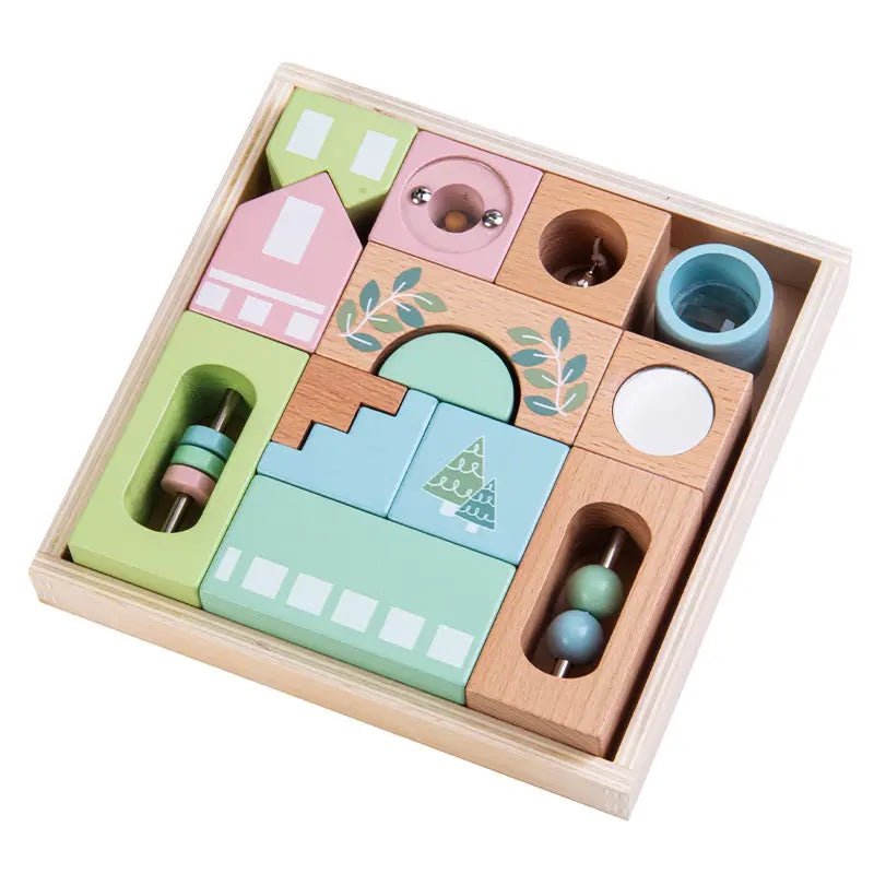 PolarPlay Wooden Music Stacking Wooden Block Set