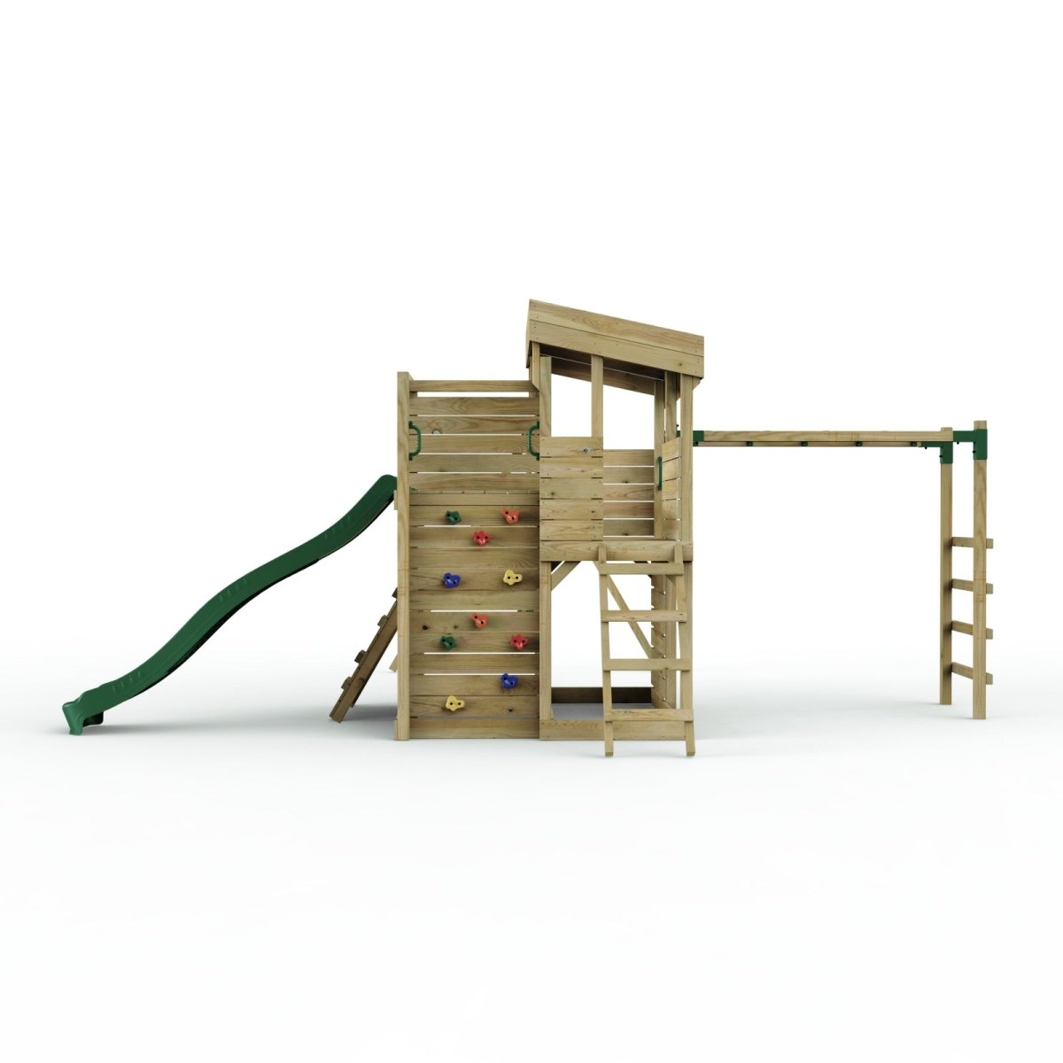 ClassicPlay Sentinel XL Lookout Tower with 3 Decks, Double Swing, Monkey Bars and Slide